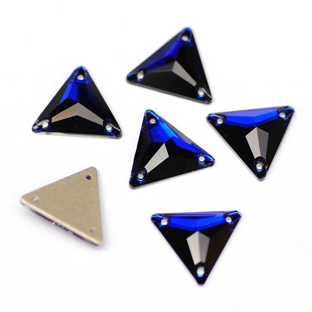 YANRUO Coalt Blue Glass Пришивание хрустального стекла Швейные стразы Купальник с плоской спинкой Гимнастические камни для декора одежды Платье