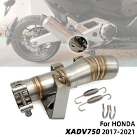 xadv750 motorcycle slip on middle exhaust link pipe adapter connector for honda xadv x adv 750 xadv750 x adv750 2017 2021 2020
