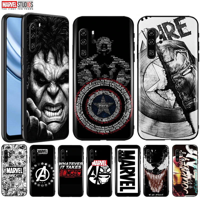 

New Marvel Avengers Logo Phone Case For Huawei P30 Lite P30 Pro Funda Bumper Back Coque Carcasa Silicone Cover Ultra-Thin