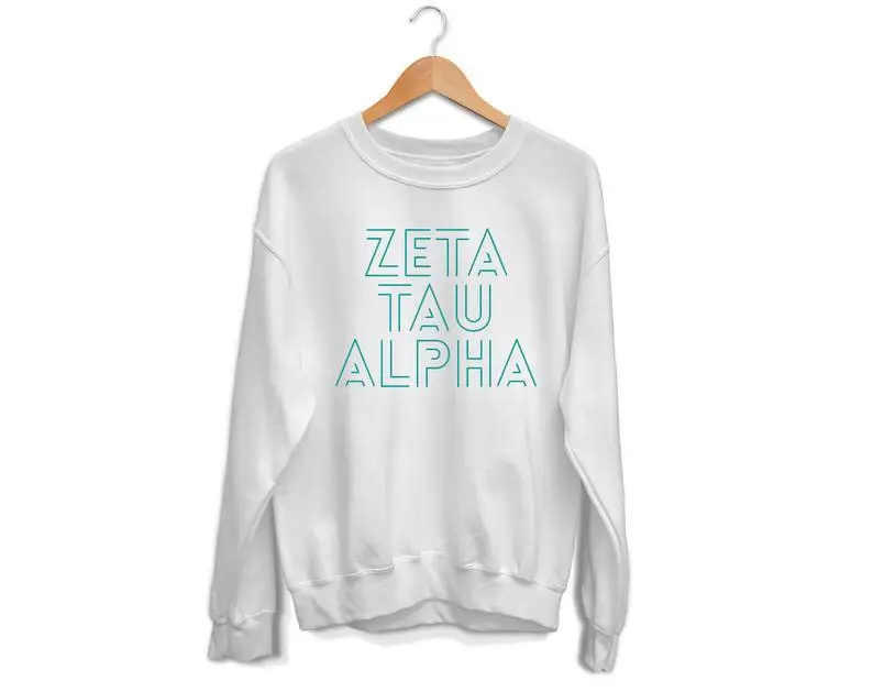 

Zeta Tau Alpha Retro fashion print pullover