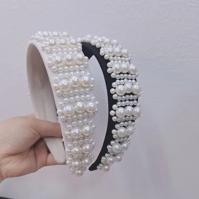 

2023 Fashionable and versatile women's headband with pearl hairbands