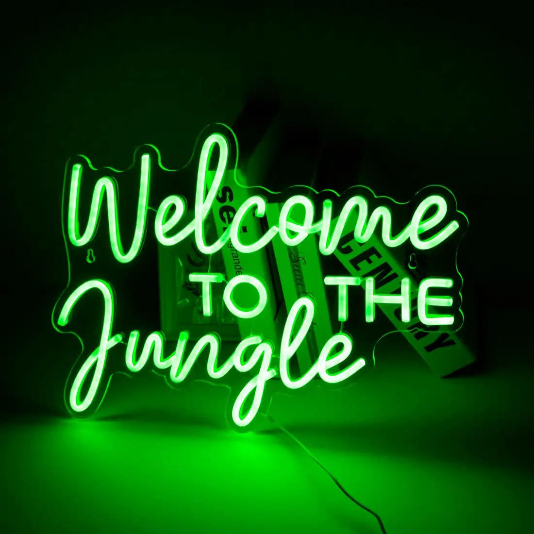 

Welcome to the Jungle LED Neon Light Sign for Safari Jungle Themed Party Birthday Gift Entryway Front Porch LED Neon Wall Decor