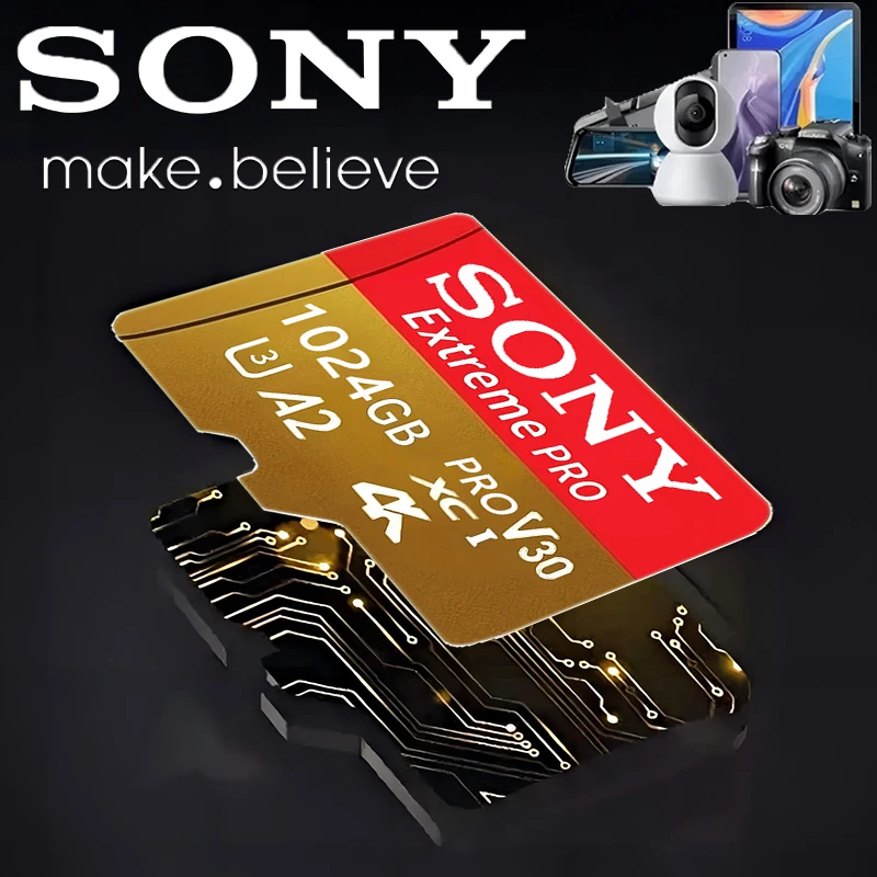 Фото Карта памяти Sony Micro SD 1 ТБ 512 ГБ 256 ГБ 128 ГБ 64 ГБ U3 4K High Speed C10 Flash 2026 №1