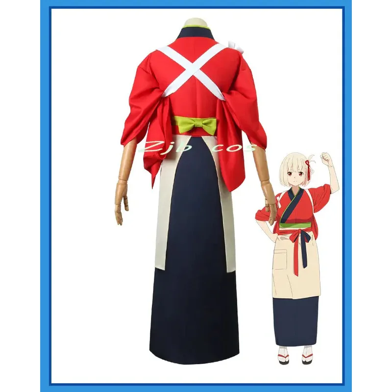 Косплей Lycoris Recoil из аниме косплей кимоно Chisato nishikier костюм для девочек красное