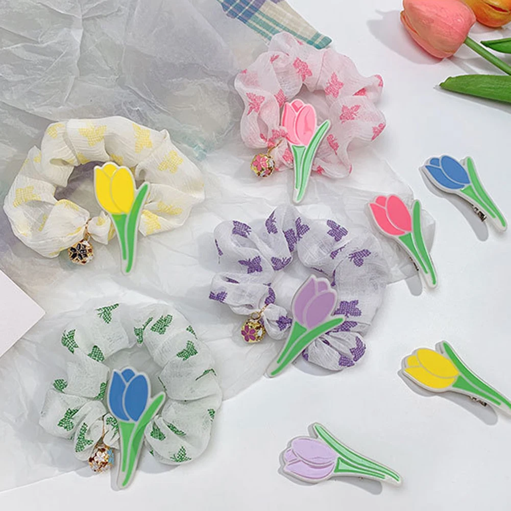 

2022 новый дизайн красочный уксусный тюльпан Маргаритка заколка для волос цветок заколка для волос для женщин Макияж банные аксессуары для в...