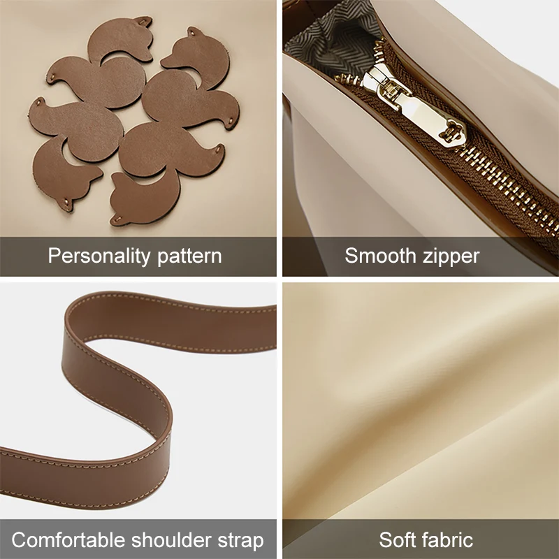 FOXER Women's Soft PU Leather Shoulder Crossbody Bag Lady Dating Messenger Bag Female Adjustable Shoulder Strap Zipper Brand Bag