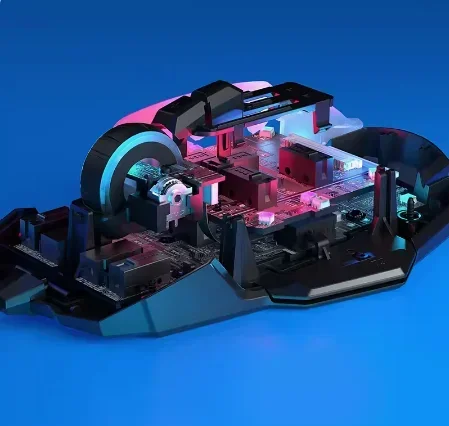 1Magic Leopard Kone AIMO Emo Master RGB Light Chicken Eating Game Проводная мышь постоянного тока