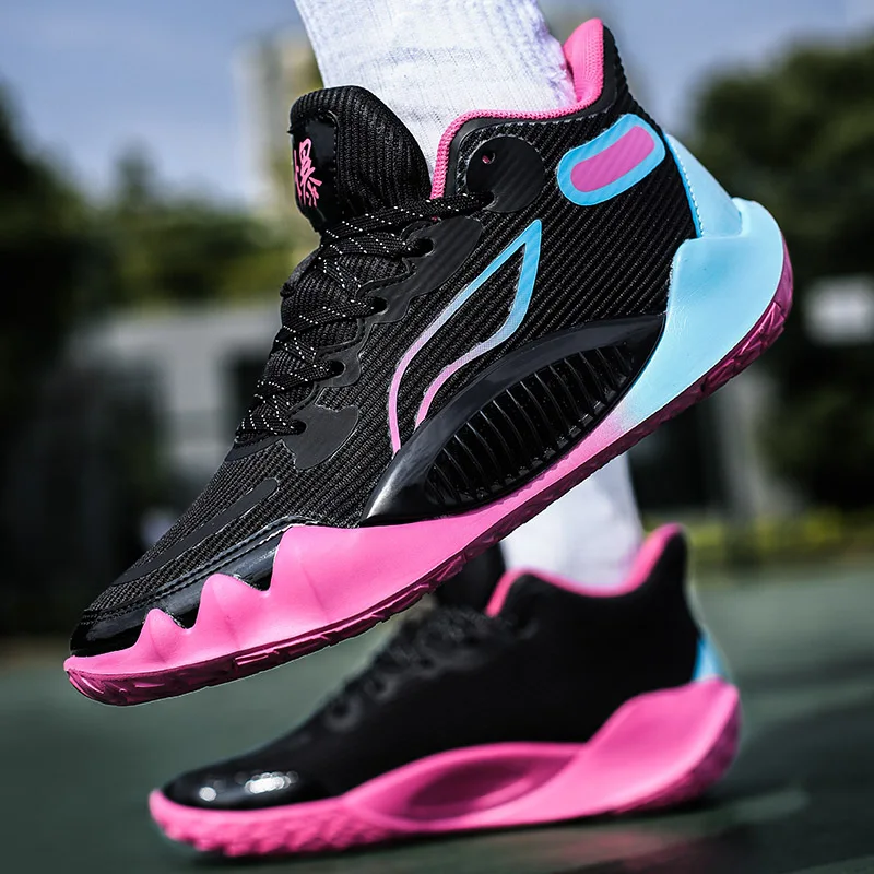 High quality cushioned shock recovery wear-resistant 4 color MD outsole basketball shoes