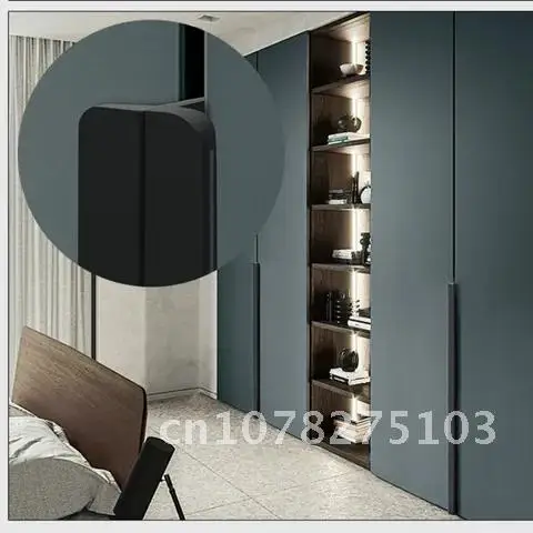 Ручки ручки скрытые квадратные мебельные шкафы черные простые стальные