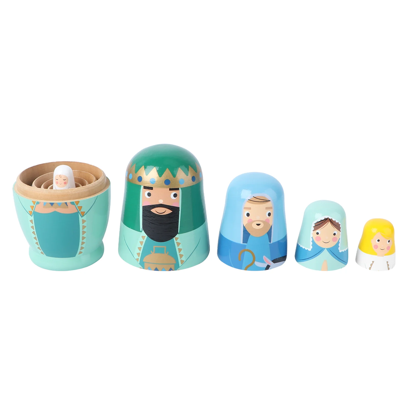 

Русская деревянная игрушка-гнездо, набор для рождественских детских игрушек ручной работы, детский подарок
