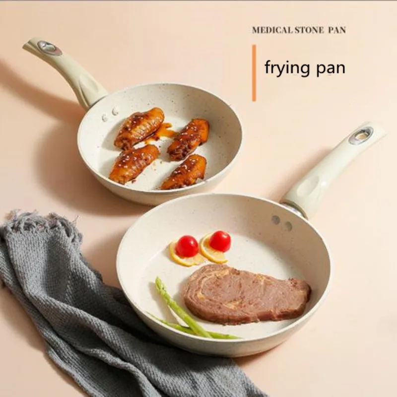 

Frying Pan Cooking Wok Pots For Kitchen Durable Skillet Nonstick Pans Grill Pancake Saucepan Egg Induction Cooker wok