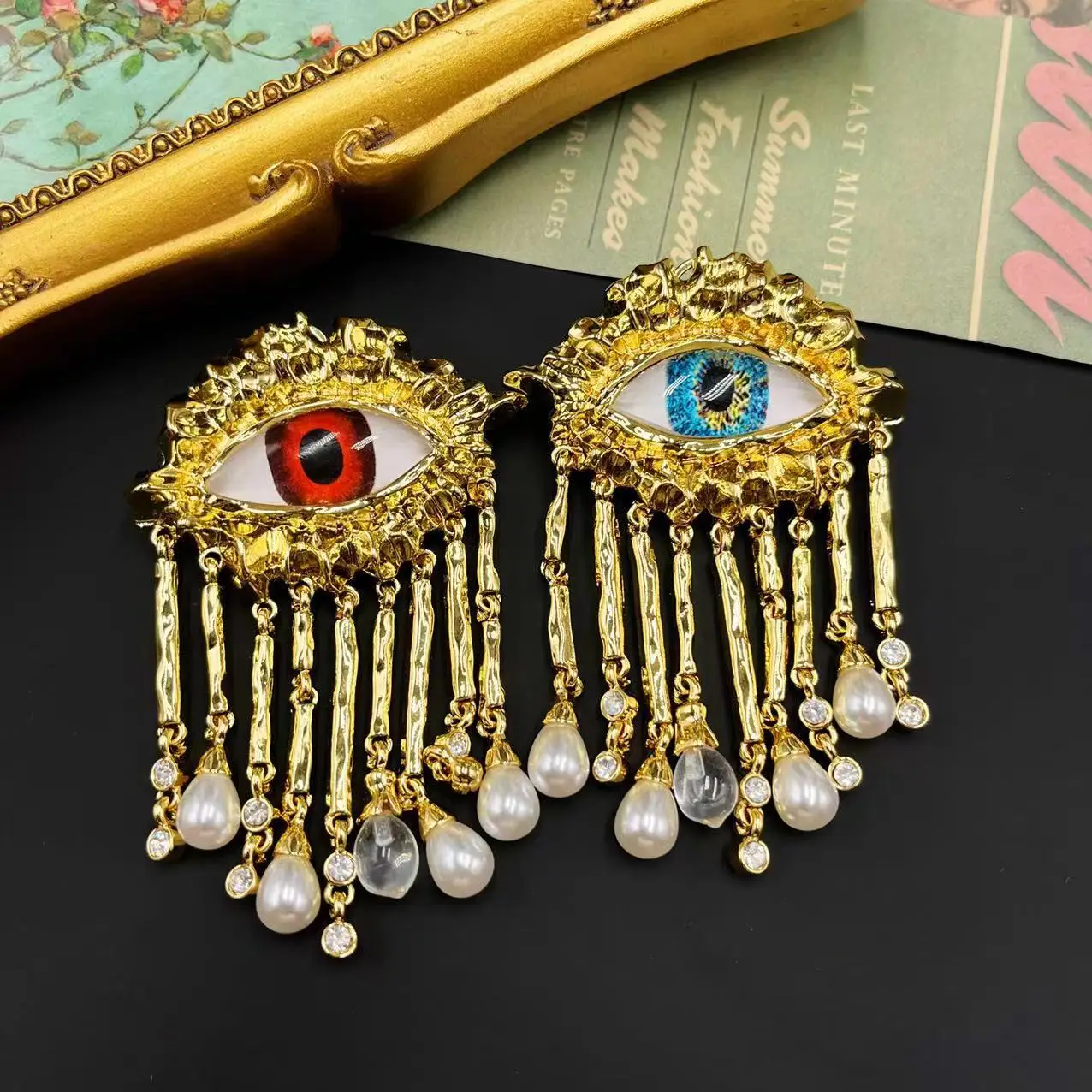 

Earrings Fashion Personality Temperament Fringe Eye Earrings Piercing Aretes De Mujer Pendientes Brincos Boucles D’Oreille Femme