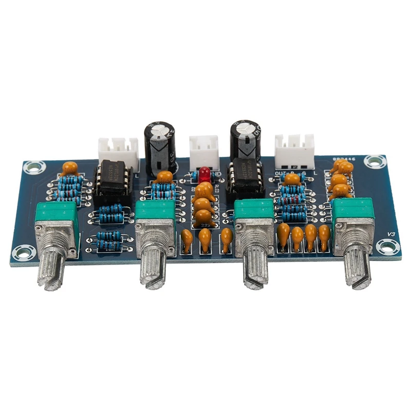 

3X NE5532 Tone Board Preamp Pre-Amp With Treble Bass Volume Adjustment Pre-Amplifier Tone Controller For Amplifier Board