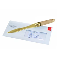 wood handle letter opener wooden handle envelopes cutting knives envelope opener divided file office supplies ergonomic grip