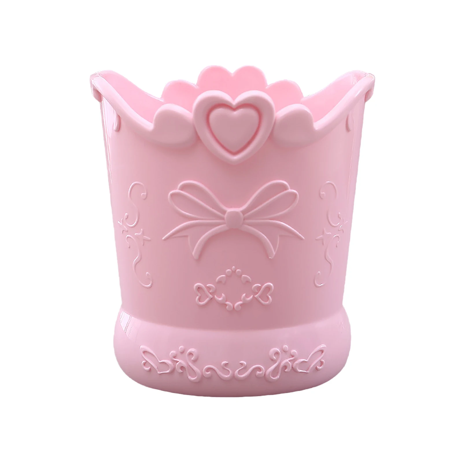 

Home Cute Bow Pen Holder Desk Organizer Container Office Kawaii Makeup Brush Pencil Candy Color Eraser Storage Box Stationery