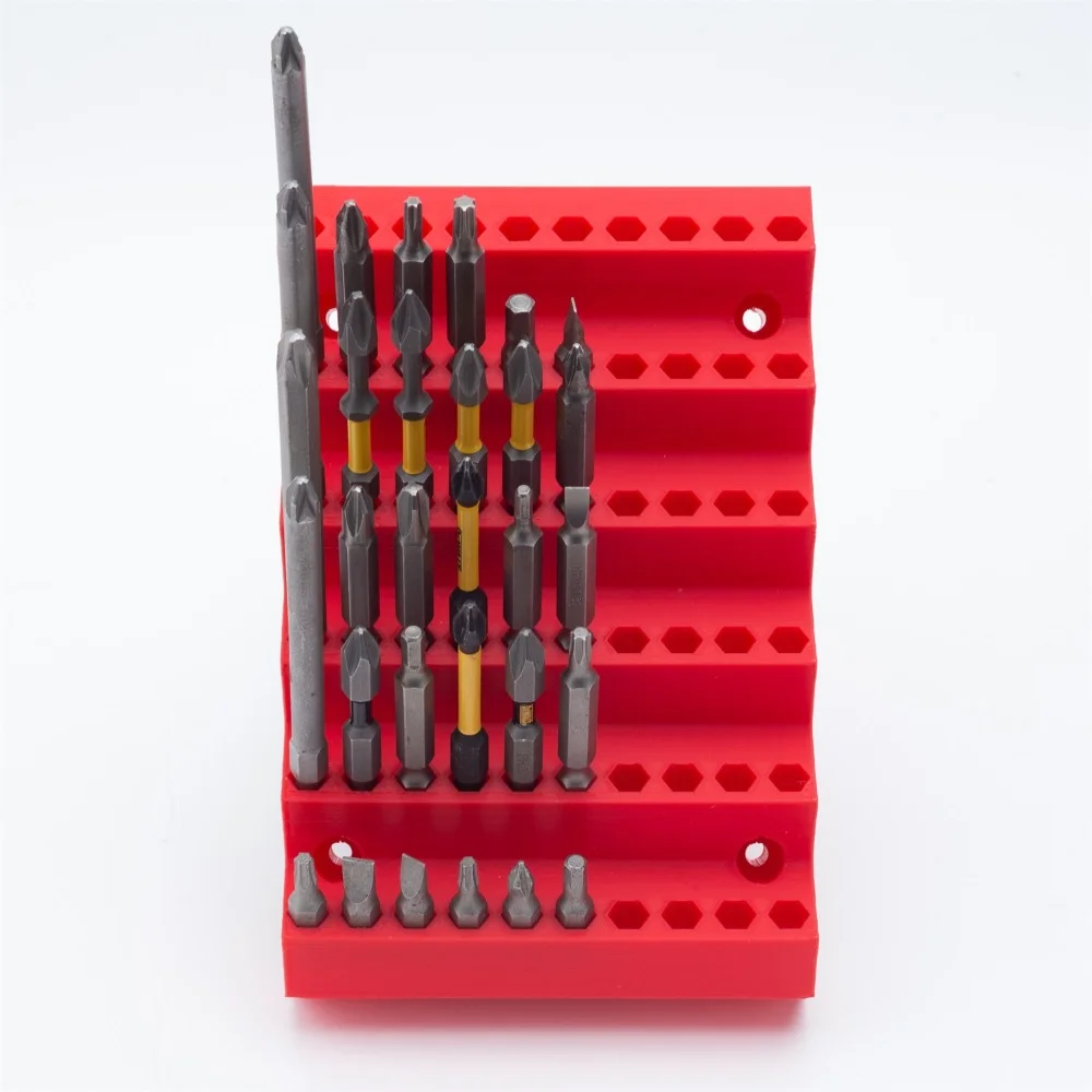 Hex Bit Holder Rack Hole Bit Storage 1/4 Inch Hex Screwdrive