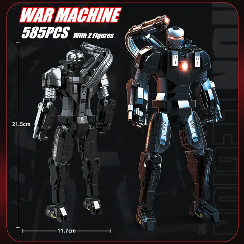 

Marvel Superhero Iron Man For Rhodes Gifts War Machine Mark 2 Battle Armor Model Building Blocks Bricks Action Figure Kids Toys