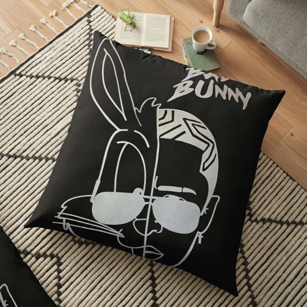 

Bad Bunny Pattern Pillow Case Fashion Square Cushion Car Sofa Home Office Decor