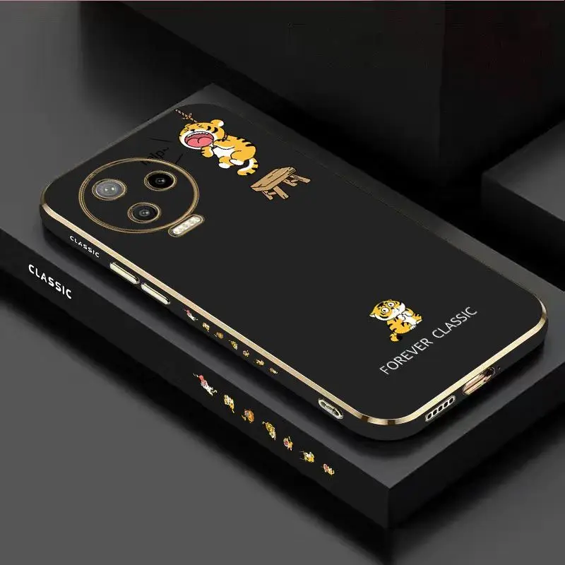 

Cry For Help Tiger Luxury Plating Phone Case Infinix Note 12pro 12 11 11Pro 10 Pro 10 Hot 12 12 Play 11S 10 Play Cover