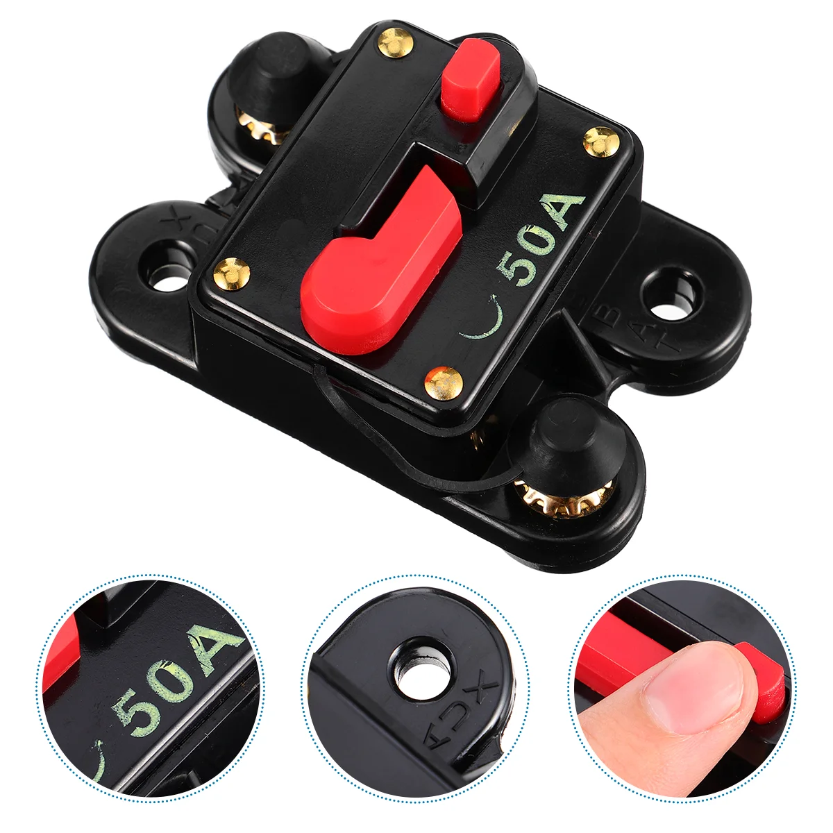 

Fuse Holder Switch Self-recovery Circuit Breaker Automotive Fuses Car Inverter Reset Power Supply Audio Refit Accessory