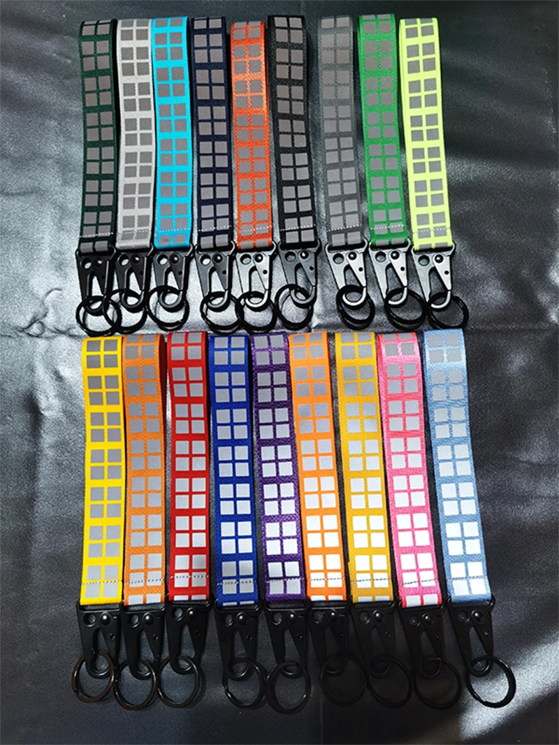 Автомобильные Светоотражающие брелоки с высокой видимостью, черный лямка из материала для детской ночи, высокая яркость 2,5 см