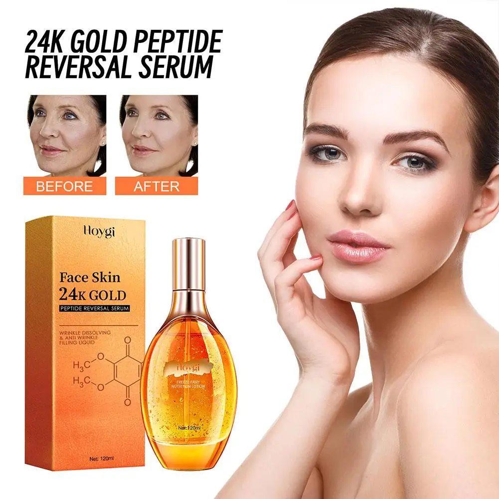 

24K Gold Hydrating Essence Moisturizing Anti-aging Wrinkle Pore Serum Anti Cream Solution Shrinking Serum Brightening Snail Y4T3