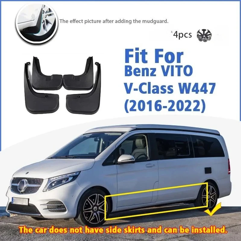 

Передние и задние брызговики для Mercedes Benz Vito V Class W447 2016-2022, брызговики, брызговики, автомобильные аксессуары, 4 шт.
