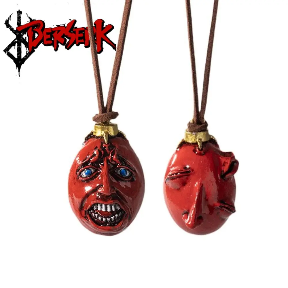 10Pcs/Lot Berserk Behelit Egg Of King Cosplay Necklace Resin Pendant Rope Chain Necklace for Unisex Accessories Jewelry Gift