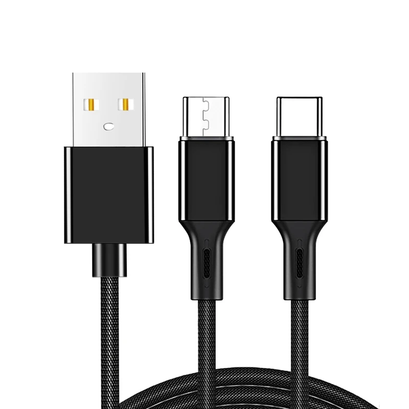 

2 в 1, USB-кабель в нейлоновой оплетке