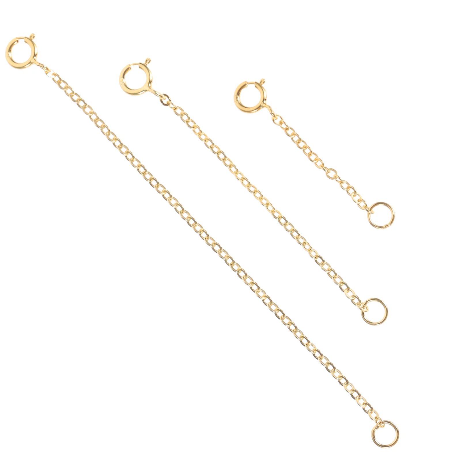 

3 Pcs DIY Chain Rose Gold Necklace Silver Chains Jewelry Making Dainty Bracelet