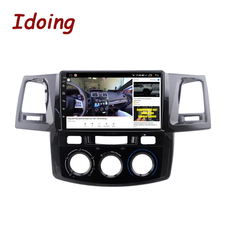 Idoing9 &quotAndroid автомобильный Радио Аудио мультимедийный плеер для TOYOTA HILUX тюнер VIGO