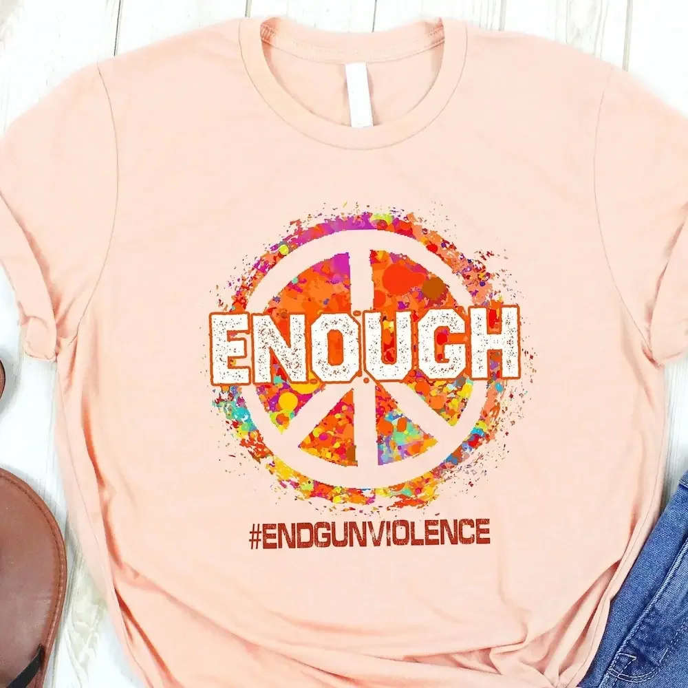 Футболка с надписью End Gun насилия защищает наших детей достаточно от контроля