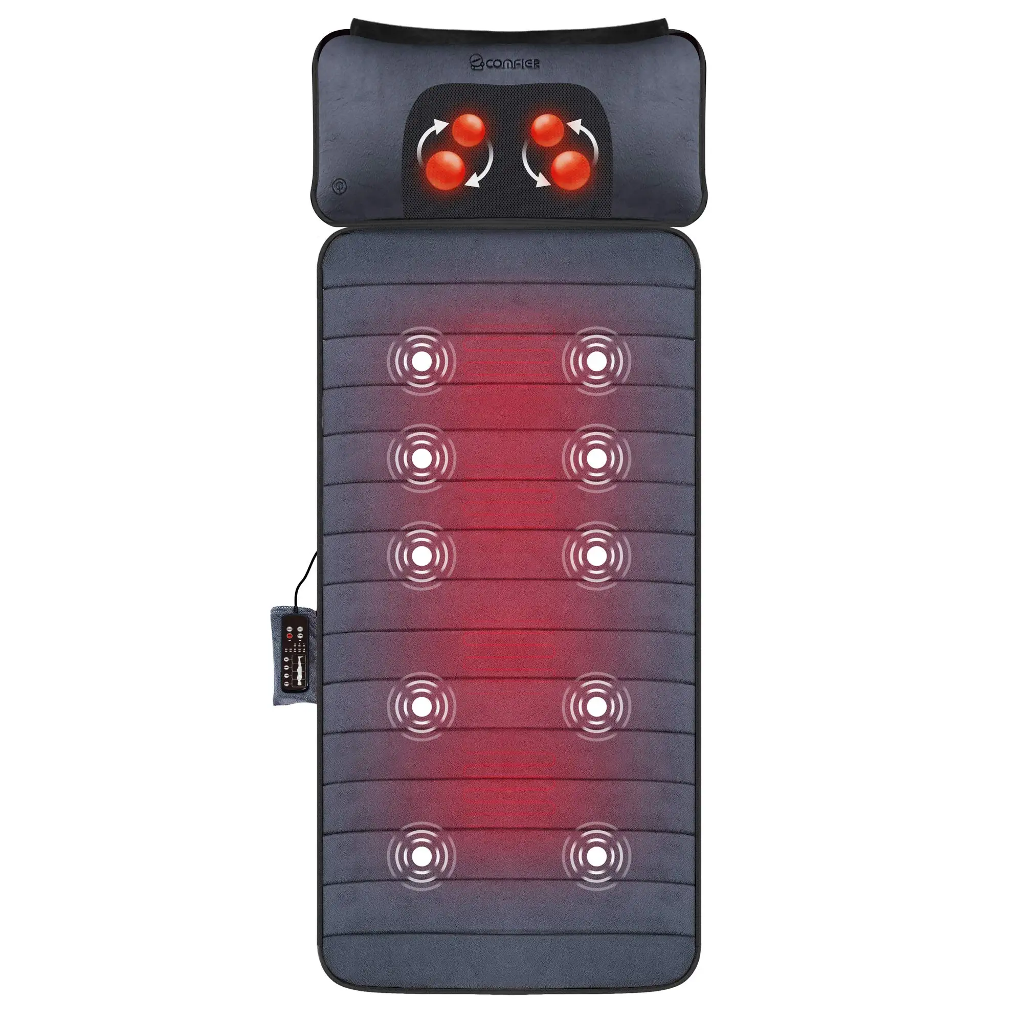 

Home Use Shiatsu Body Massager Head Back Neck Rolling Kneading Heating massage pad Shiatsu Massage Pillow with Heat