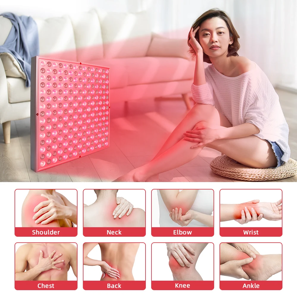 

45W LED Therapy Light 660nm 850nm Near Infrared Facial Body Pain Relieve Red Light 225 Leds Anti Aging Treatment Beauty Tools