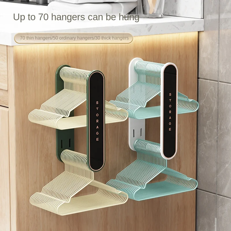 

Clothes Hanger Storage Device. Scalable Non Punching Space Saving, Bathroom Accessories, Balcony Sorting and Storage Rack