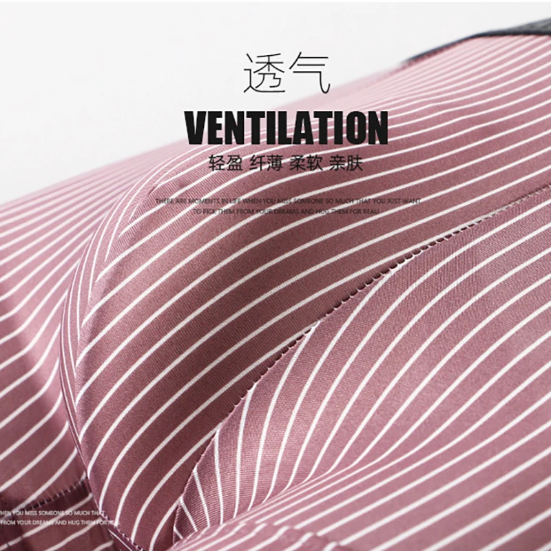 3PCS Men Striped Boxers Comfortable Fashion Underwear Men's Boxer Pants Youth Stripe Sexy Low Waist Underpants Home Panties