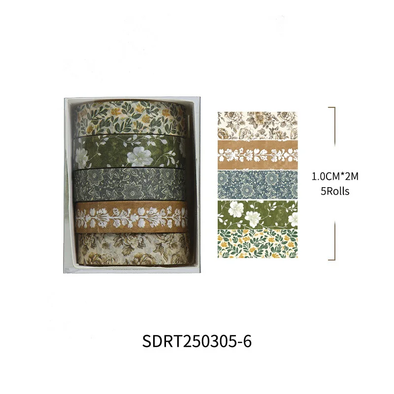 

Винтажная цветочная лента для скрапбукинга