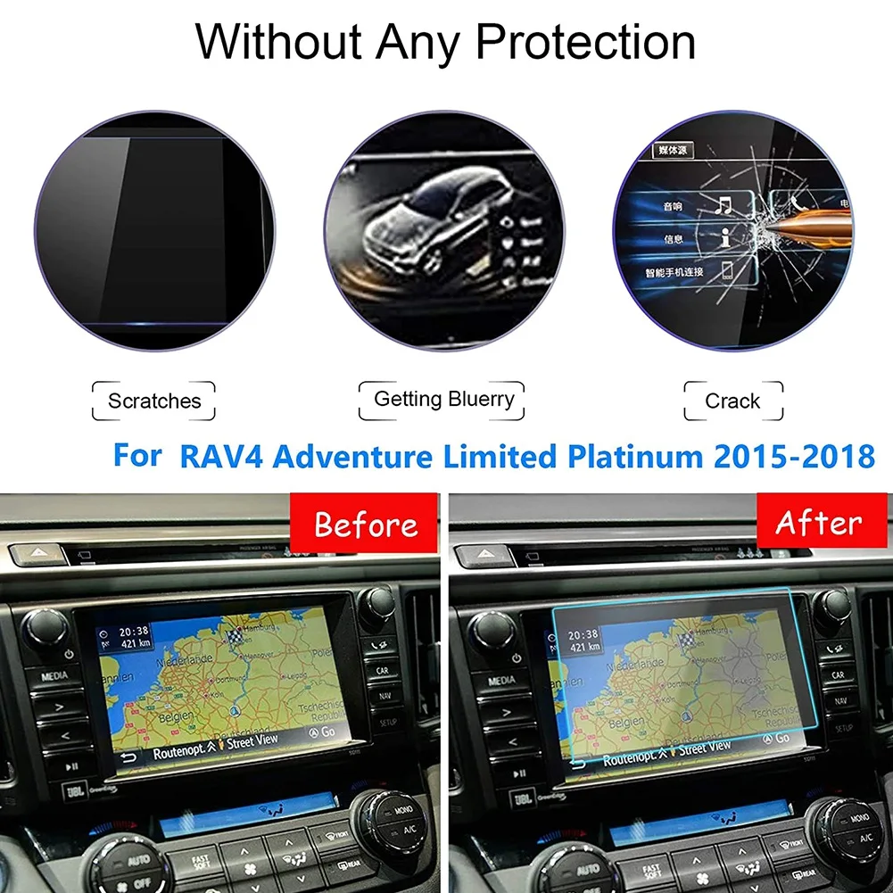 7-дюймовая Защитная пленка для экрана автомобильной навигации Toyota RAV4 Camry 2018-2021