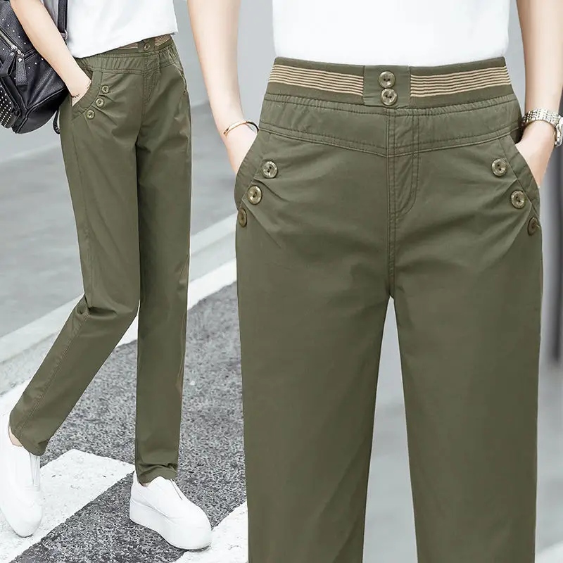 

New Hot Sale Fashion Pants Full Length Baggy Pants Women Casual Jogger Cargo Pants Woman Trousers Pantalones Mujer Clothing E149