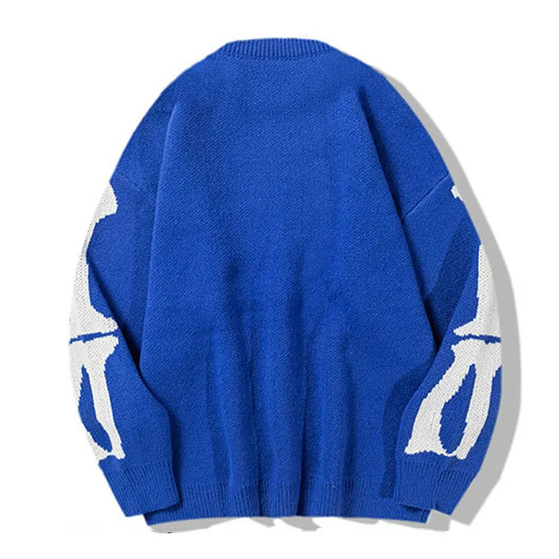 Свитер мужской вязаный оверсайз в стиле хип-хоп