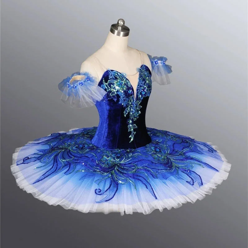

Royal blue Bird Grad Professional Ballet tutu Competiton Skirt Women Pink Classical Costume Dress for girls