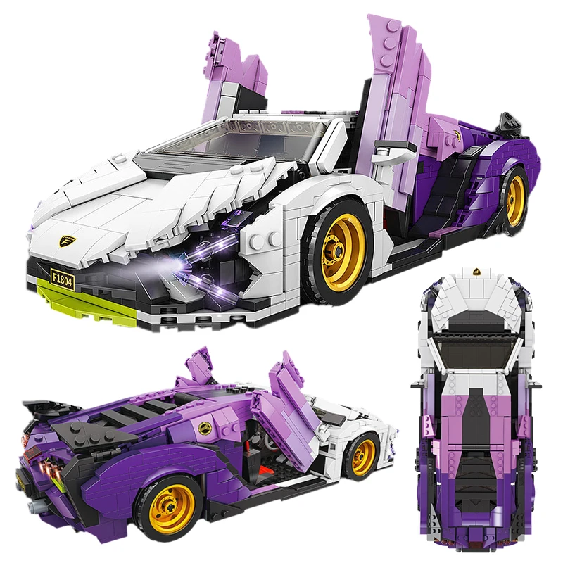 

Technical Supercar City Speed Racing Car Model Building Blocks MOC Sports Vehicle Brick Construction Toys Kids Christmas Gifts
