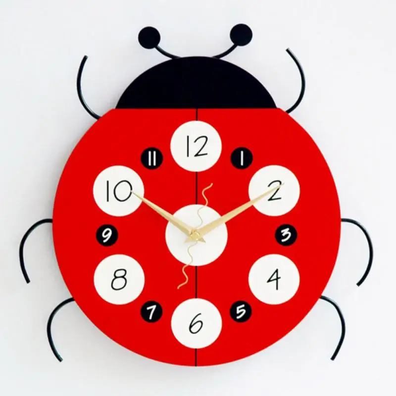 

Absolute Mute Living Room Decoration Wall Clock Bedroom Clock Wall Decor Cartoon Style Childrens Wall Clock Wall Clock