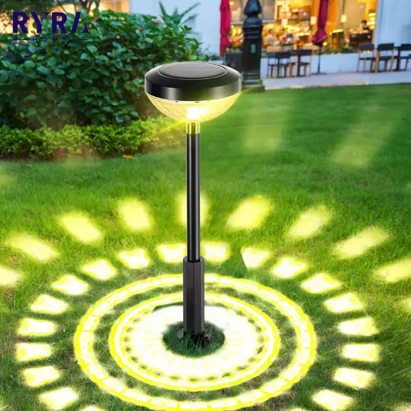 

Уличный водонепроницаемый Светодиодный светильник с изменением цвета RGB на солнечной батарее, яркий цветной яркий Яркий садовый светильни...