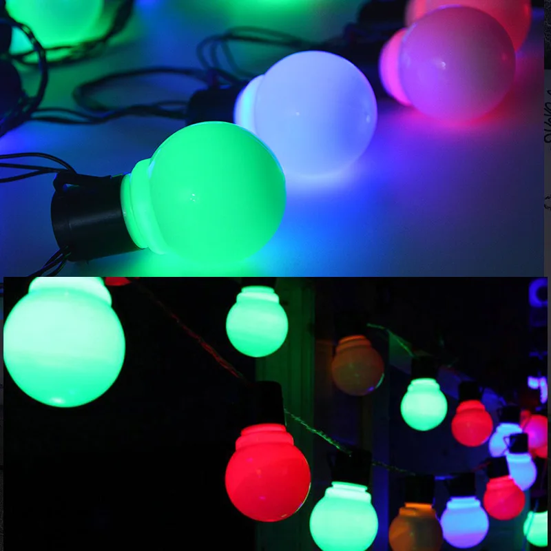 

Colorful G50 Garland Ball Fairy Light Outdoor LED Globe Bulb Festoon String Lights Holiday Wedding Garden Party Christmas Ligths