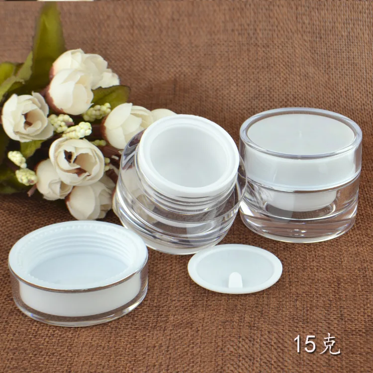 15 г 30 50 квадратная банка для крема прозрачная двойная утолщенная бутылка BB