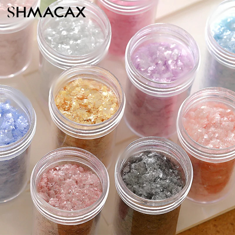 Зеркальный Радужный смешанный Блеск для ногтей Блестящий Бриллиант искусство