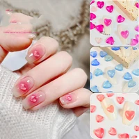 heart uv sensitive nail art decoration 468mm mix size crystal change color rhinestone gems kawaii peach heart manicure charms