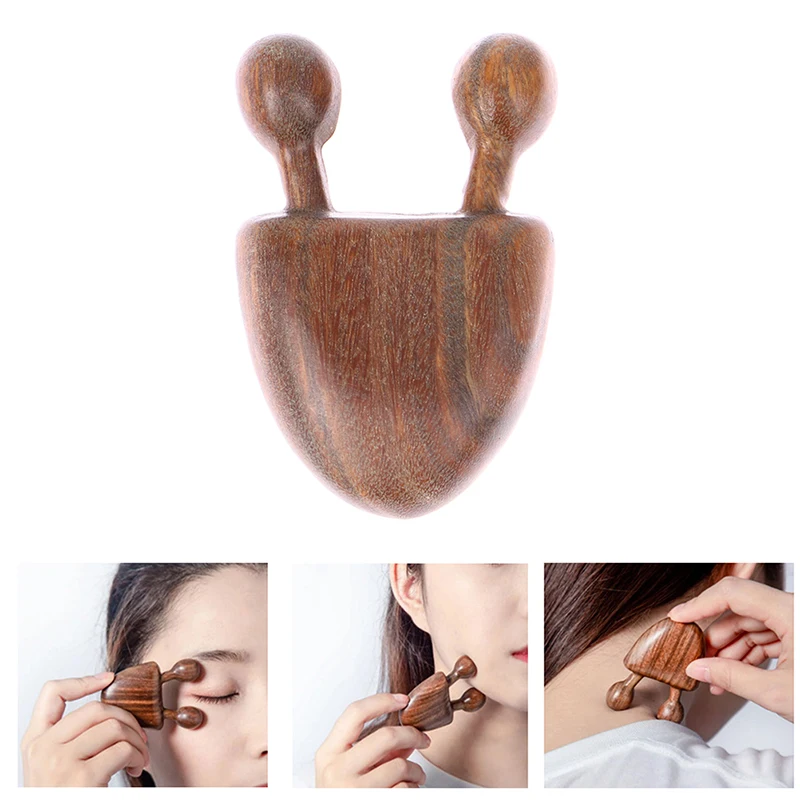 

Natural Wood Scraping Massage Tool Facial Eye Neck Massage Acupuncture Therapy Relaxing Stick Wooden Massager