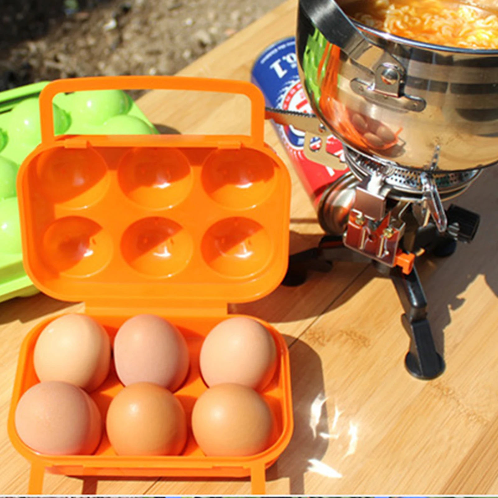 

Коробка для хранения яиц с 6 ячейками, портативный контейнер для яиц на открытом воздухе, для кемпинга, пикника, коробки для яиц, чехол, кухон...